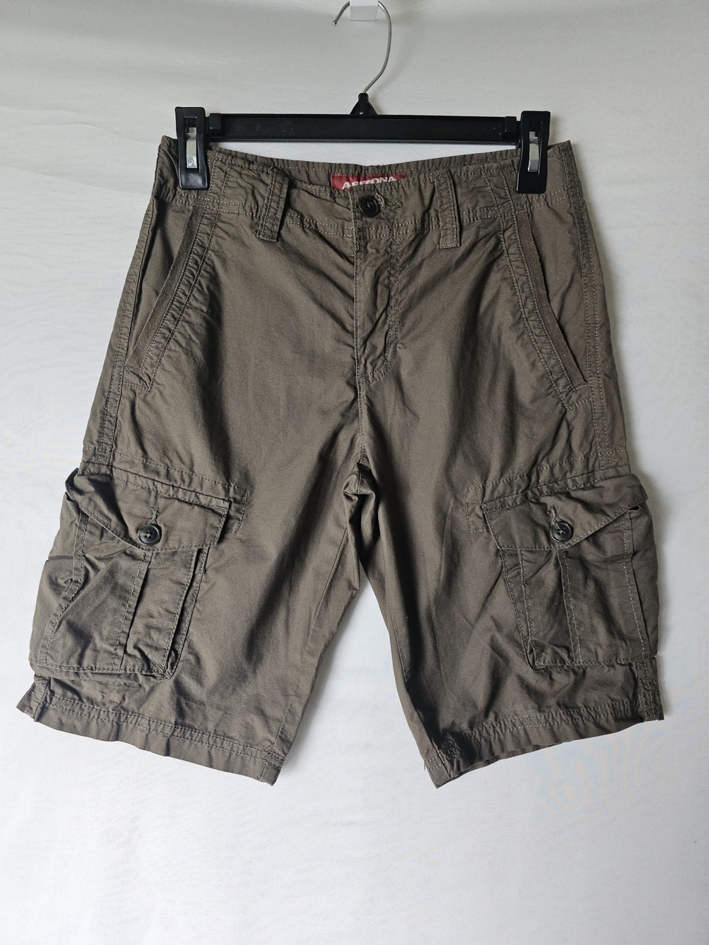 Arizona Jean Co. Boys Brown Cargo Shorts Size 14 Regular 100% Cotton